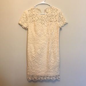 Cream Pins and Needles Shift Dress
